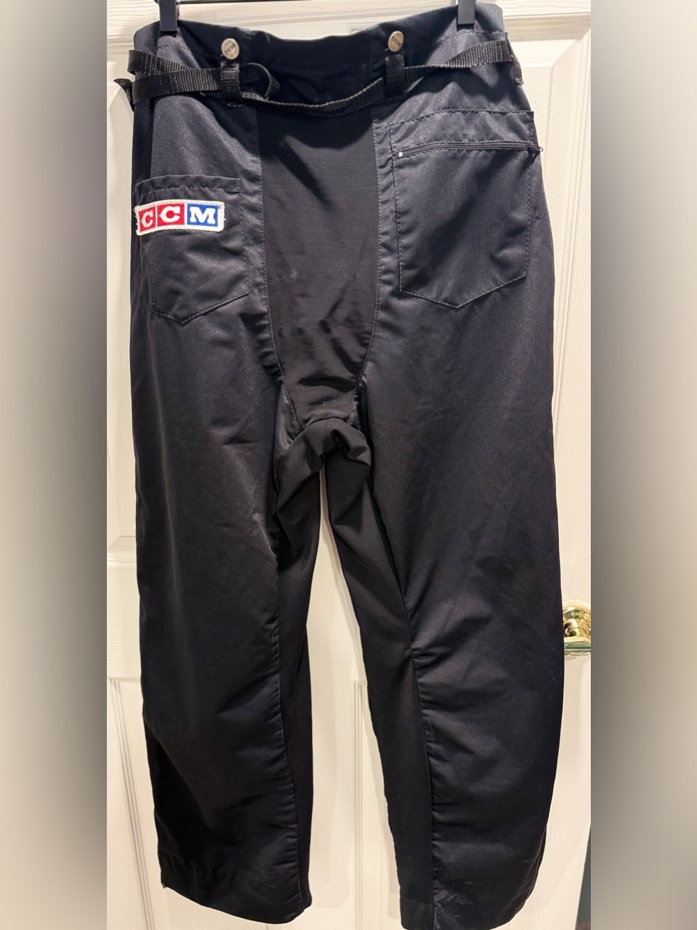 Vintage CCM Hockey Pants Adult Medium Made in Canada Black Ice Hockey Gear - Picture 8 of 10